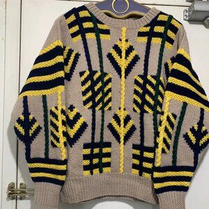 VINTAGE GIANI GRAPHIC KNIT WOOL SWEATERS SIZE L